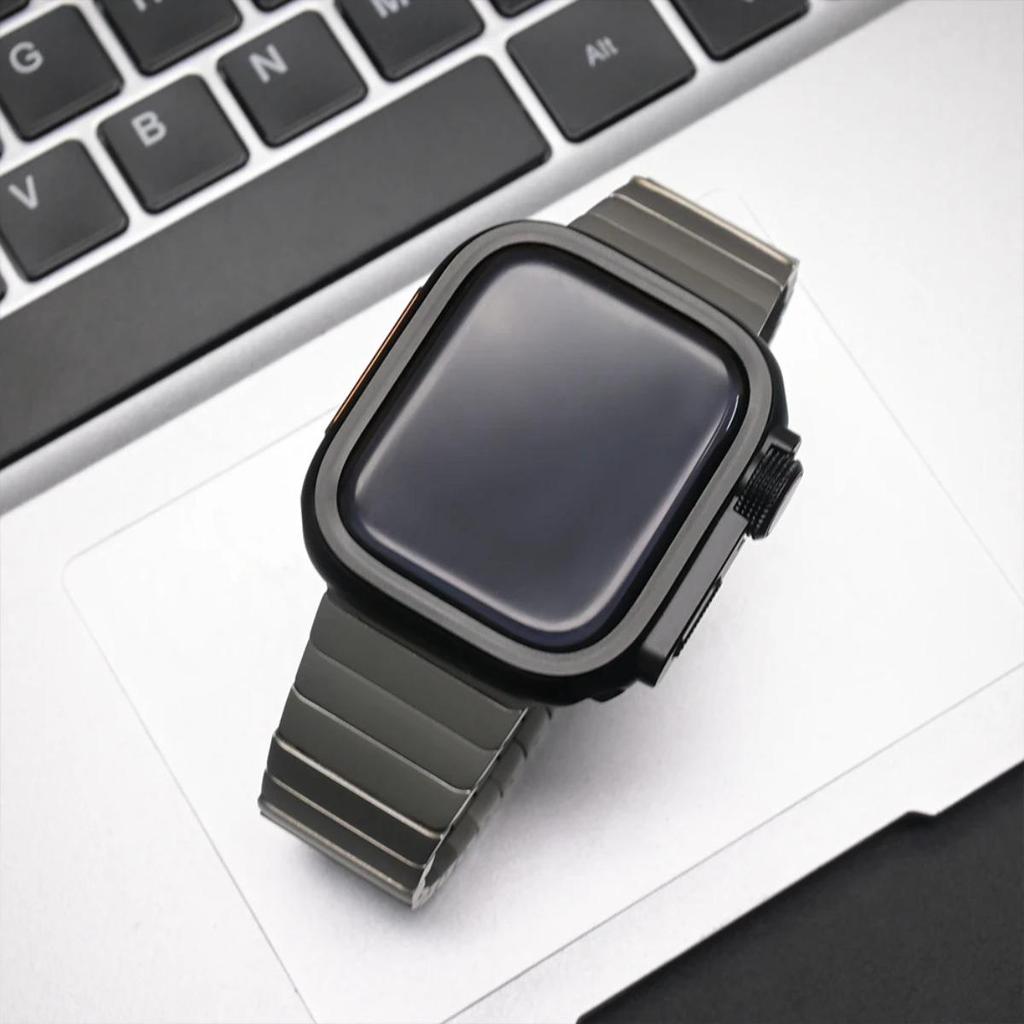 Metallramfodral för Apple Watch Ultra3 49mm S11 46mm 45mm SE3 44mm Skyddskåpa för IWatch Serie 11 10 9 8 7 6 5 4 SE3 Ingen G