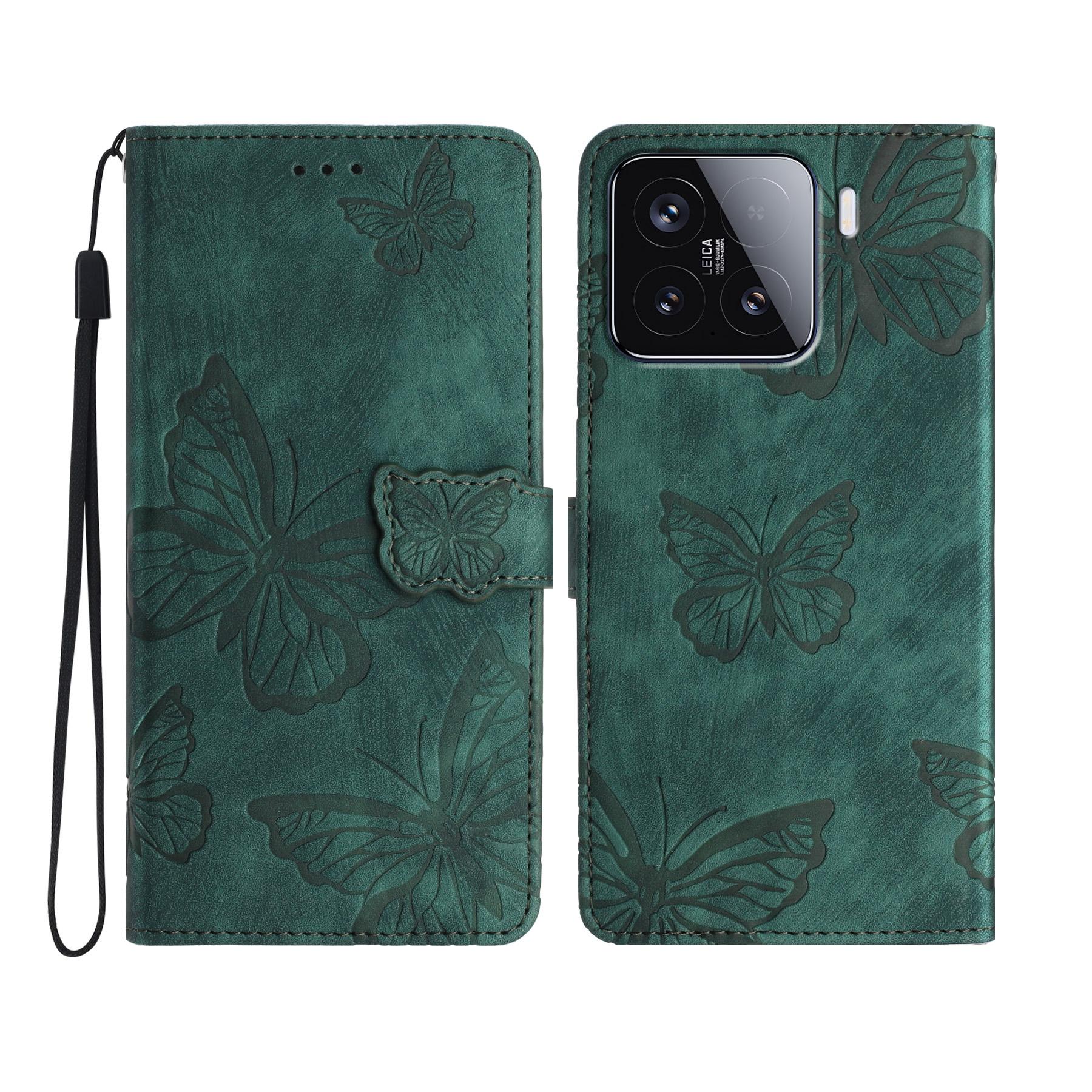 

For Xiaomi 15T Case Butterfly Design Flip Wallet Leather Phone Cover Skin-Touch