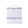 Modern Minimalist Double Layer Makeup Bag With Large Capacity For Travel And Bedroom Storage