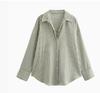 Women Fashion Spring Cotton Oxford Long Sleeve Single-breasted Lapel Blouse Street Clothing Shirt Chic Ladies Tops Mujer