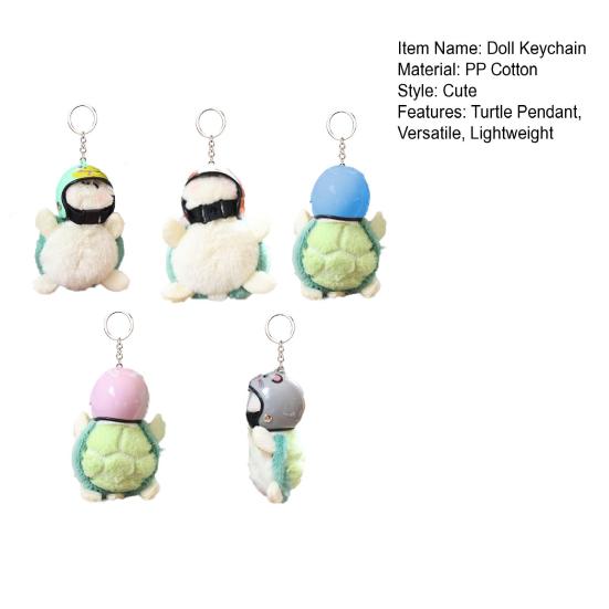 Doll Pendant Keychain Turtle Shape Plush Doll Key Holder Easy to Carry Lightweight Keychain Backpack Accessories