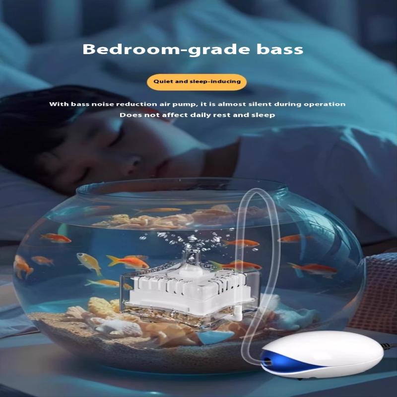 Mini Aquarium Filter Aerator 2-In-1 Pneumatic Filter Fish Tank Air Stone Oxygen Pump Water Cleaning Aquarium Accessories