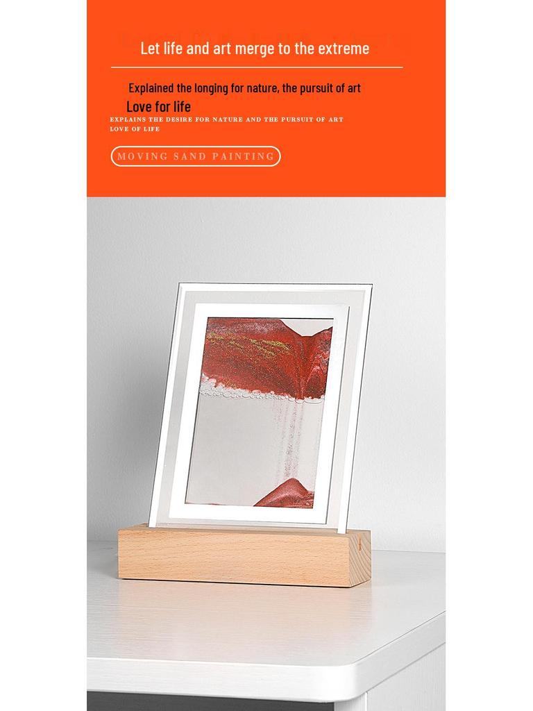 Quicksand Painting Night Light: Creative USB Atmosphere Decor for Living Room, Bedroom, Office