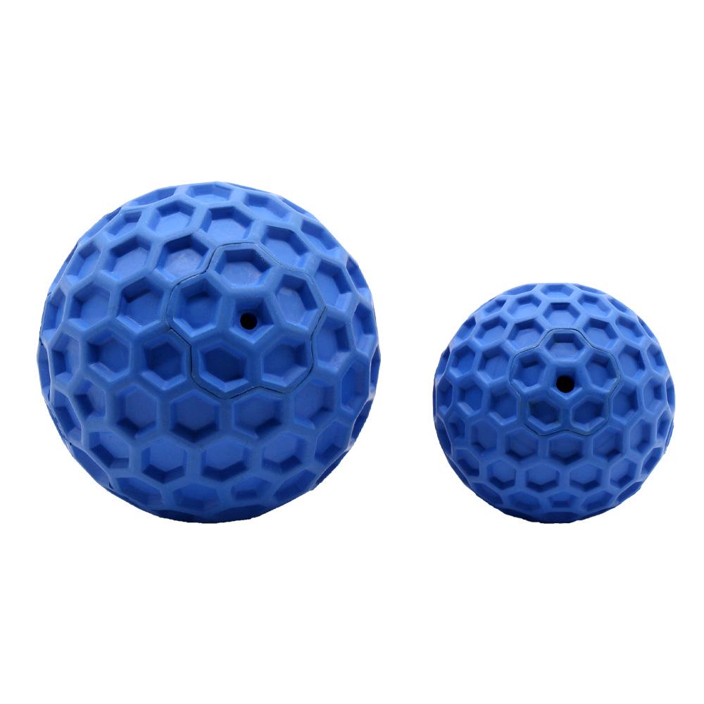 Squeaky Honeycomb Ball: Self-Amusing, Teeth-Cleaning Natural Rubber Dog Toy Small: 55x55x55