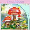 Mushroom House Building Blocks With Abs Plastic Micro Particles For Diy Creative Kids