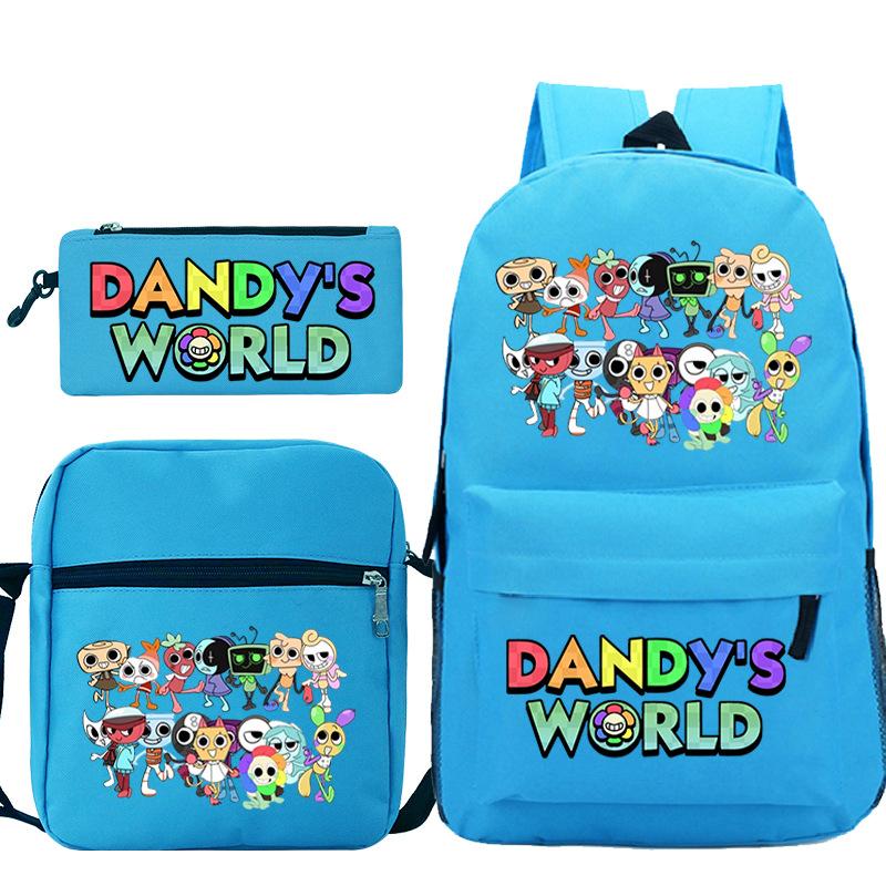 Dandy's World Game Merchandise Printed Primary and Secondary School Schoolbag Three-piece Popular Children's Backpack