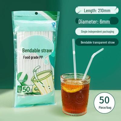 ZISIZ Einzeln verpackte Plastikstrohhalme