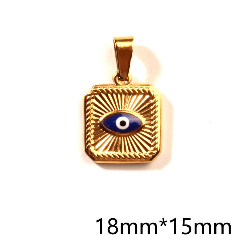 Epoxy Demon Eye Retro Pendant Necklace DIY Jewelry Accessory