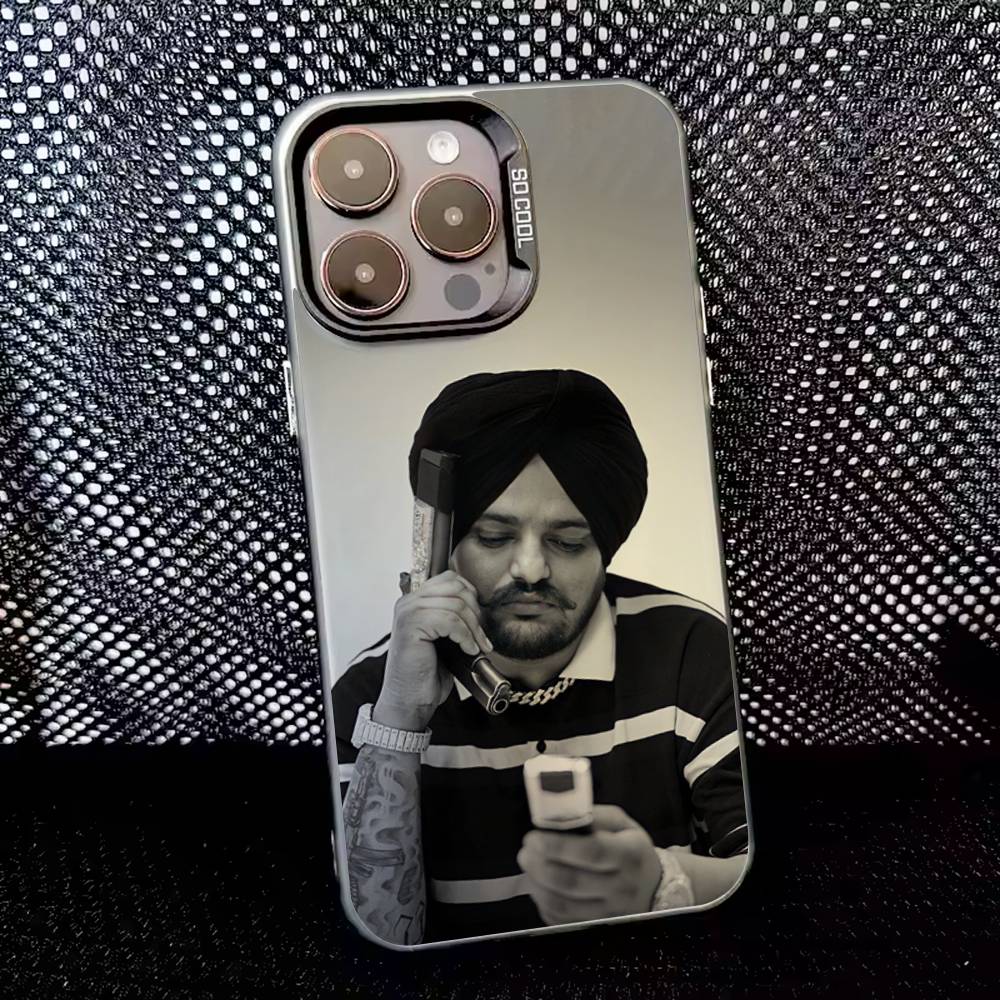 Sidhu Moose Wala Handyhülle Für iPhone 16,15,14,13,12,11,8,7,Pro,Max,Plus,Mini,XS,SE Sturzfest Schwarz Matt Hart