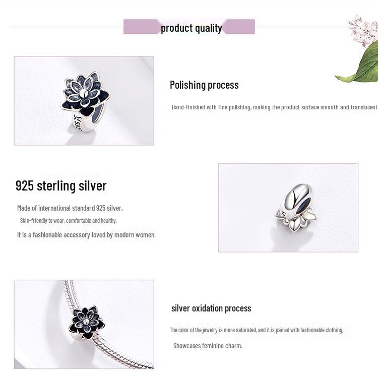 S925 Sterling Silver Spacer Beads for European & American Fashion Bracelets - SCC1196