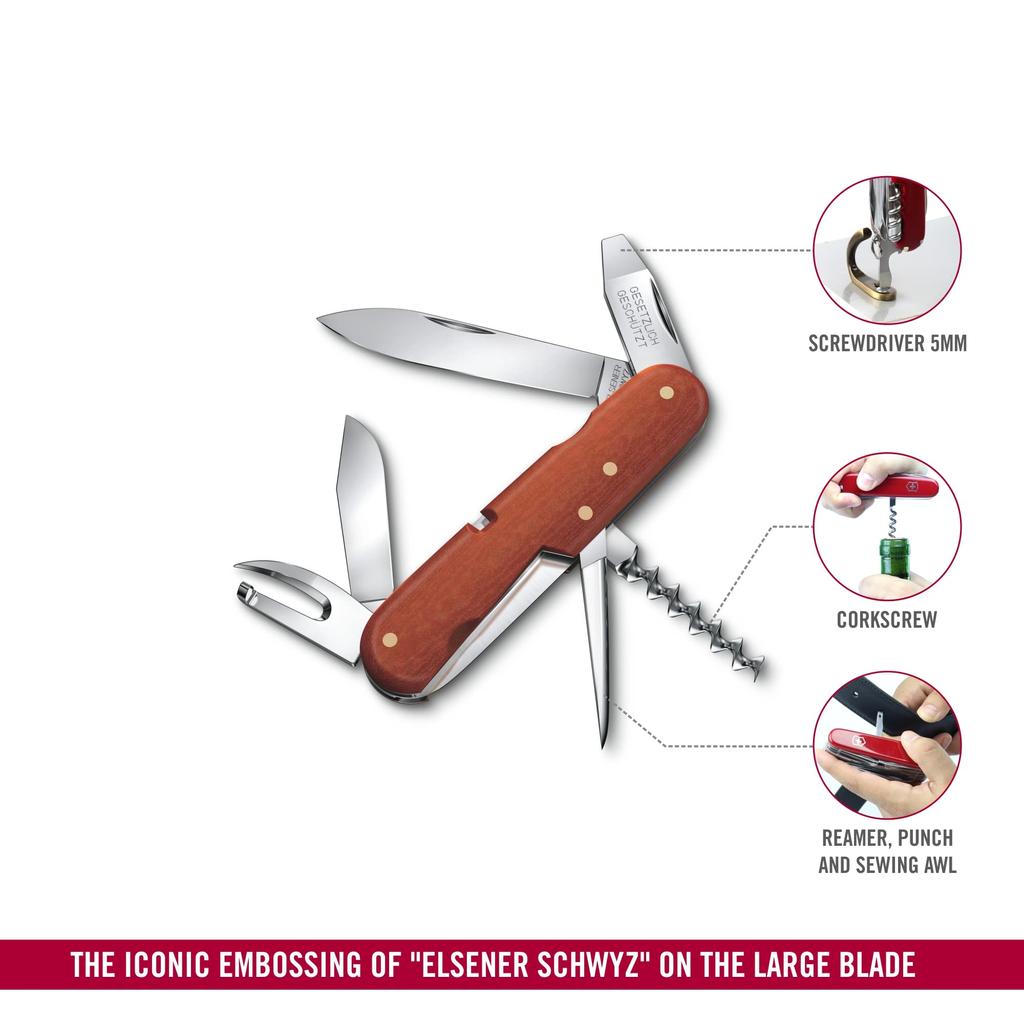 VICTORINOX 125 let stará historická ikona reprodukce nože Replika 1897 Limitovaná edice sériové číslo Dárek Červená 91mm [Včetně záruky]