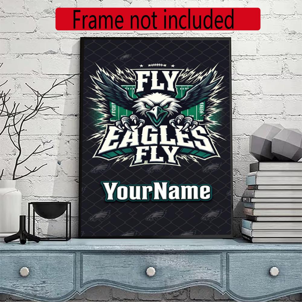 Philadelphia Eagles Personalized Name Diamond Paintings Mosaic Wall Round Diamond Art Painting Kits Embroidery Crystal Accessories Frameless