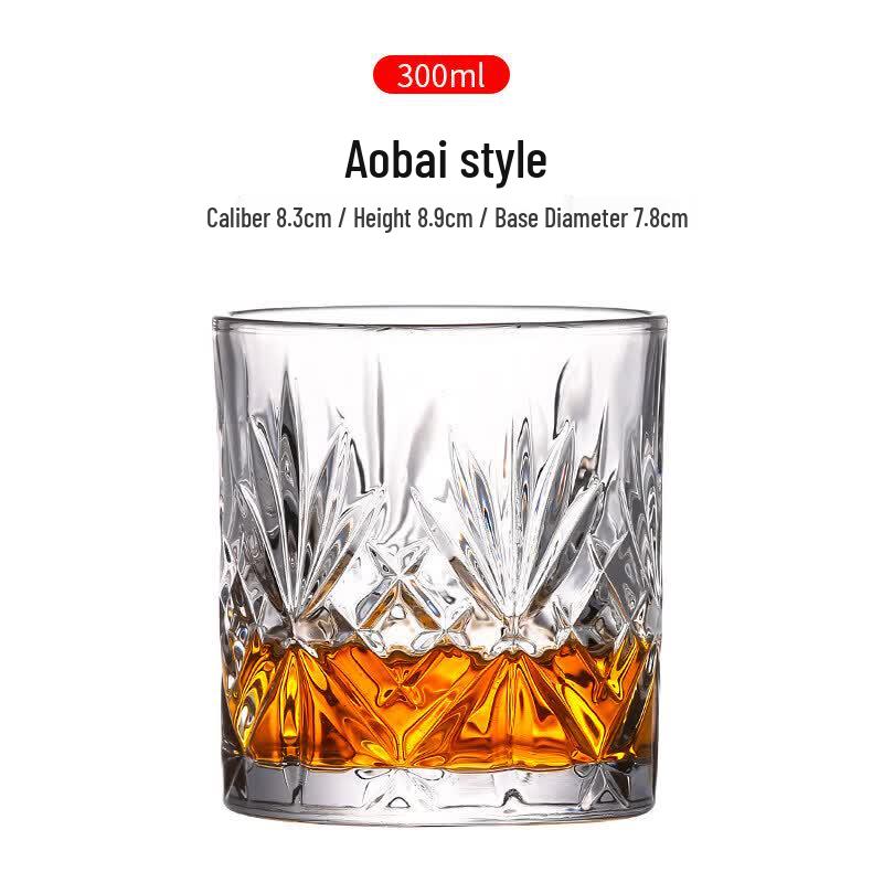 ZISIZ European Style Crystal Whiskey Glass