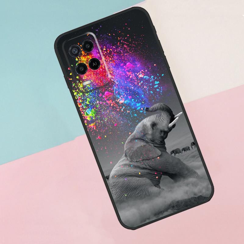 Baby Elephant For Oppo A74 A94 A54 A80 A78 A98 A40 A60 A18 A38 A58 A15 A17 A77 A57S A16 A76 A96 Phone Case