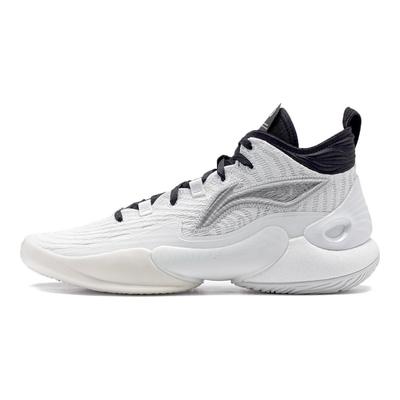 Li Ning Yu Shuai 18 Inheritance Vollständige Dämpfung Rutschfest Abriebfest Unterstützung Rebound Mid-Top Basketballschuhe Herren Basketballschuhe ABAU009-3