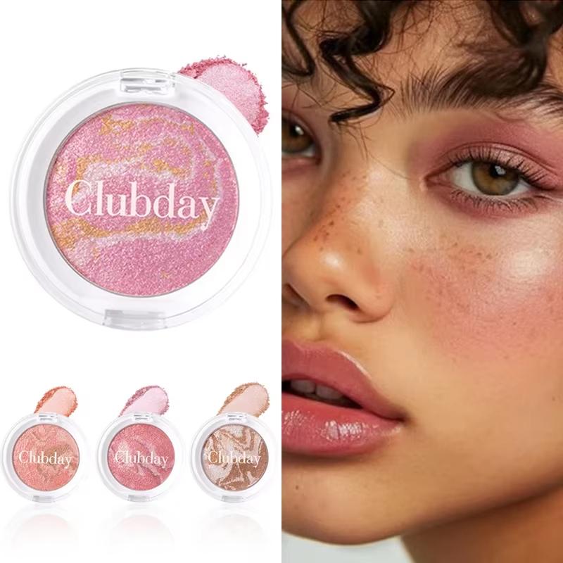 5 Colors Blush Palette Pearlescent Brightening Powder Cheek Tint Blusher Contour Shimmer Highlighter Palette Face Rouge Makeup
