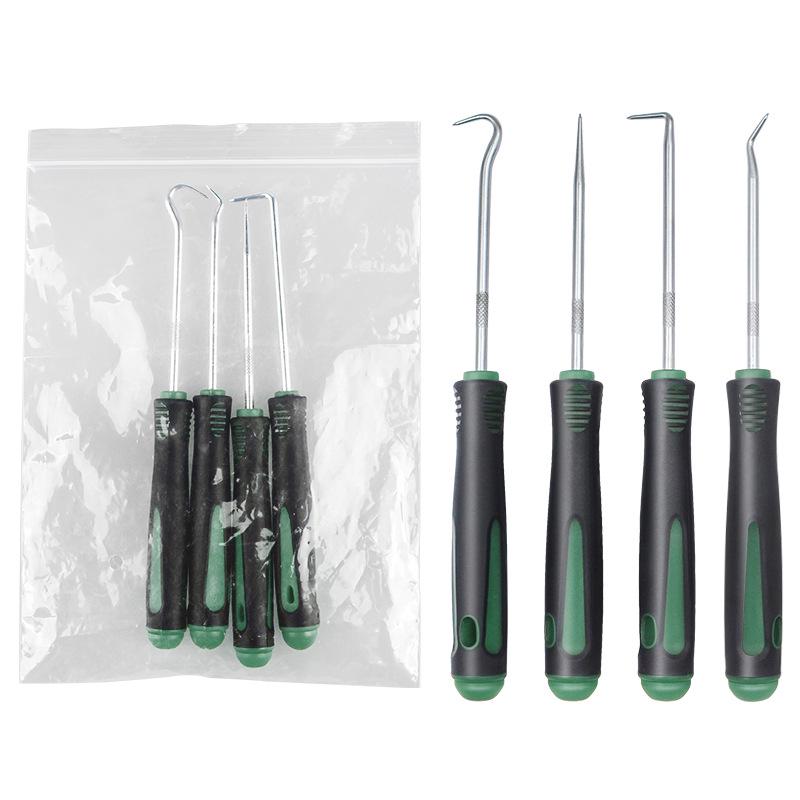 4-Piece Oil Seal Hook Set: Tire Repair & O-ring Puller Removal Tools