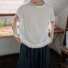 Women's Off-White Lace Short-Sleeve Top - Casual Japanese Literary Style for Summer