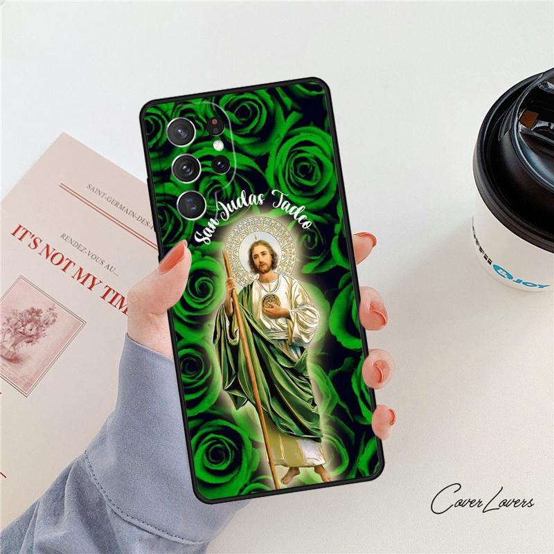 San Judas Phone Case For Samsung Galaxy S24 S25 S23 S22 Ultra Note 10 20 Plus S20 S21 FE Cover
