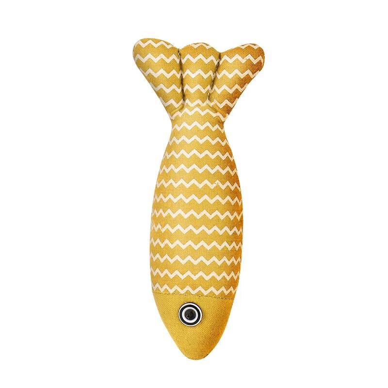 Self-Amusing Linen Fish Cat Toy