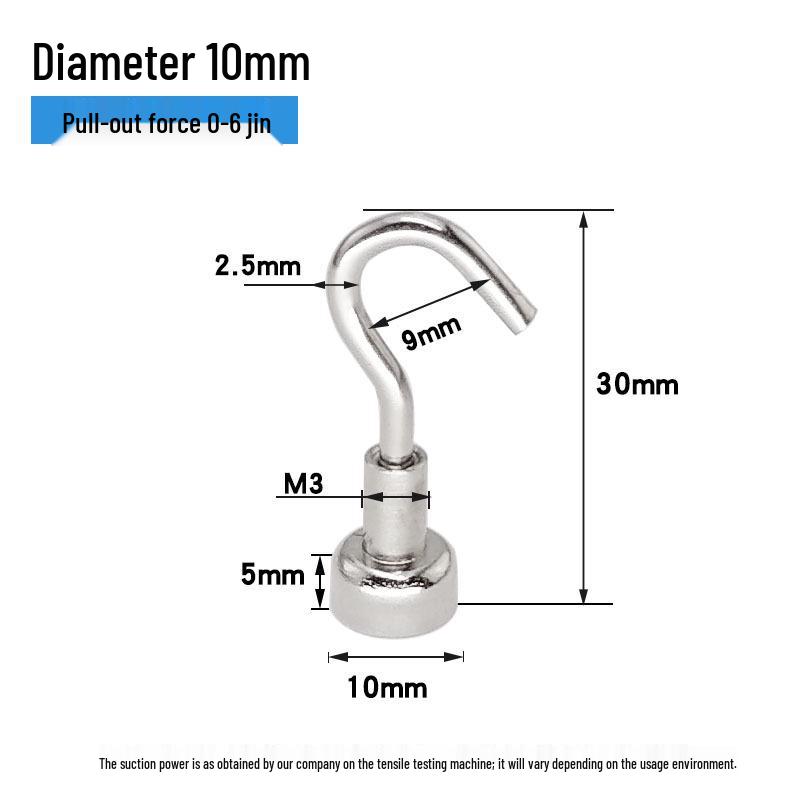 Neodymium Magnetic Suction Cup Hook for Kitchen Storage