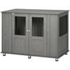 Dog Crate Table for Medium and Large Dogs with Magnetic Door for Indoor Use, 114 x 60 x 82 cm, Grey
