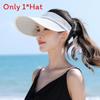Summer Sun Protection Cap For Women With Wide Brim Breathable Cotton Polyester Outdoor Beach Hat