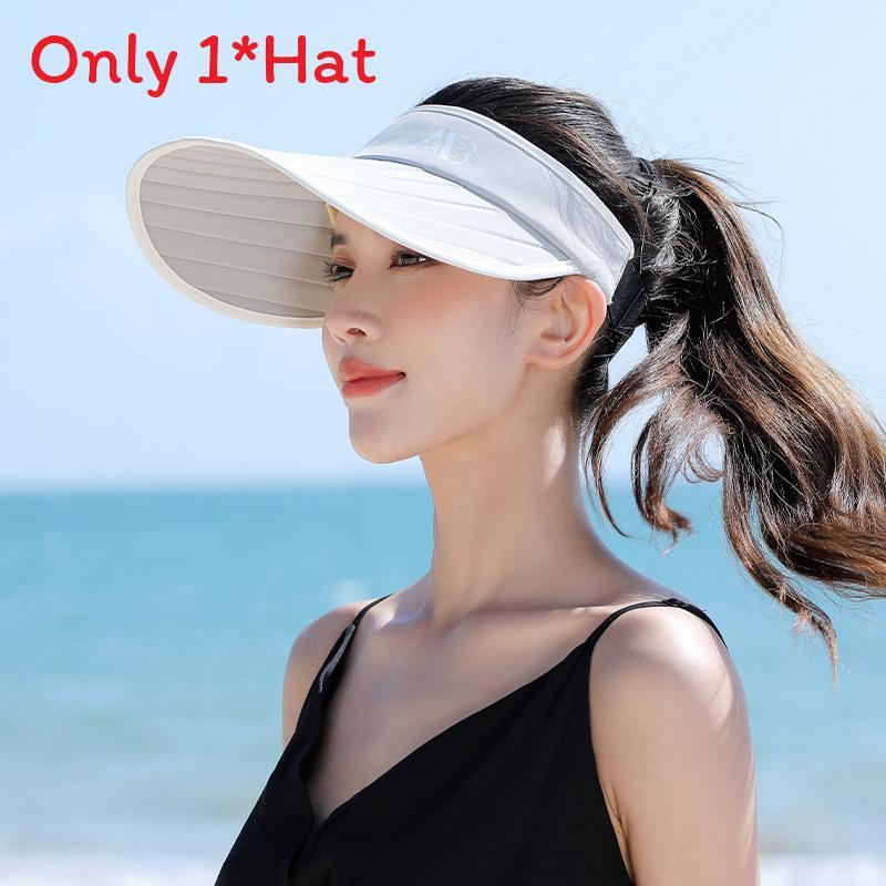 Summer Sun Protection Cap For Women With Wide Brim Breathable Cotton Polyester Outdoor Beach Hat