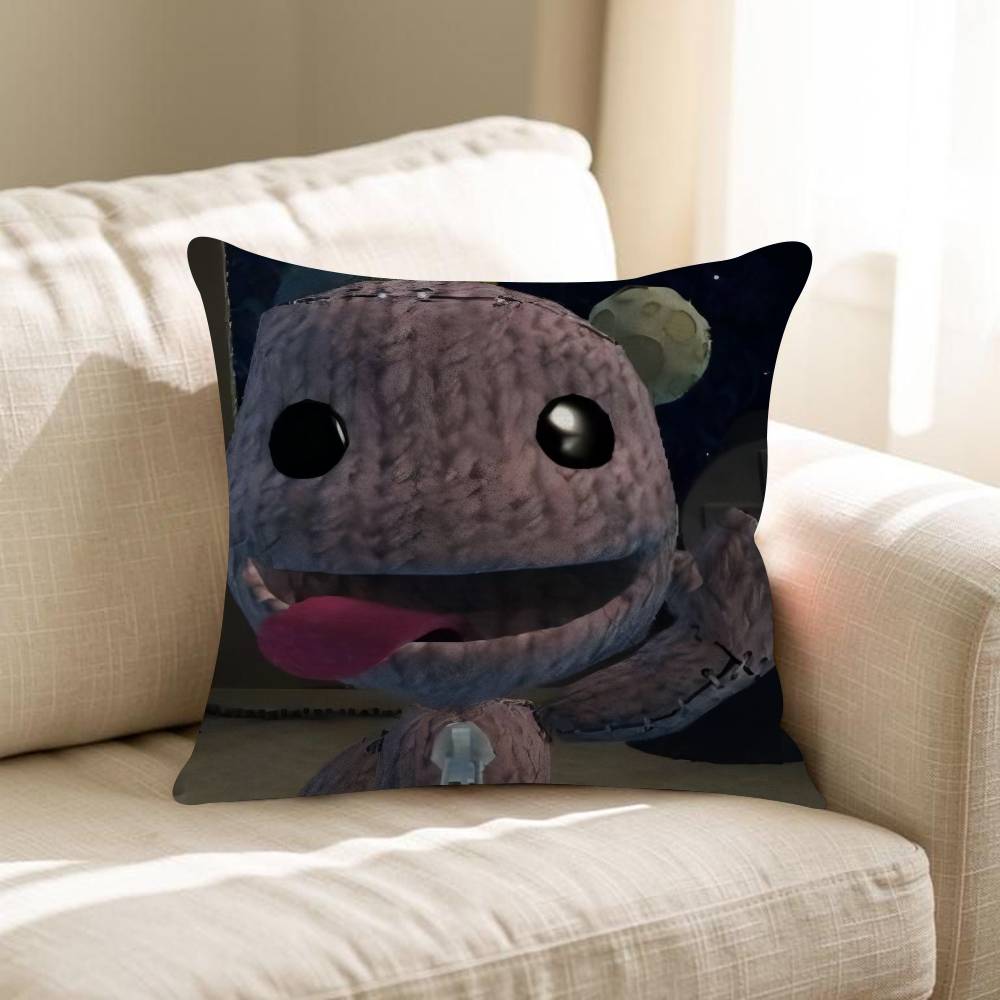 Funny LBP Sackboy Pillow Cushion Cover Pillowcase Living Room Sofa Home Decor Customized