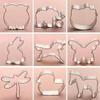 Christmas Animal Pattern Shape Cute Tools Stainless Steel Fondant Gift Cookie Biscuit Cutter Mold Making Cake Tools Accessories