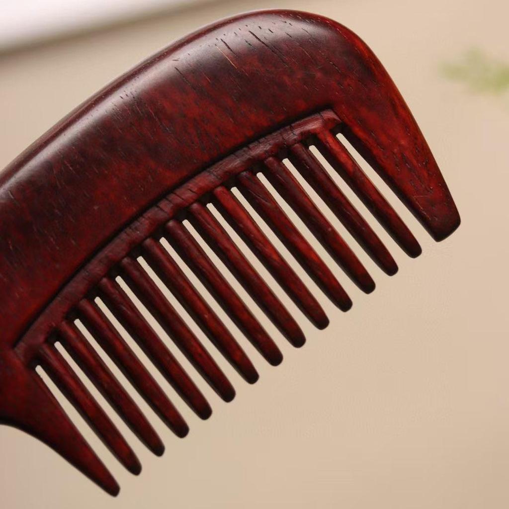 Red Sandalwood Lotus Plum Blossom Comb - Ancient Style