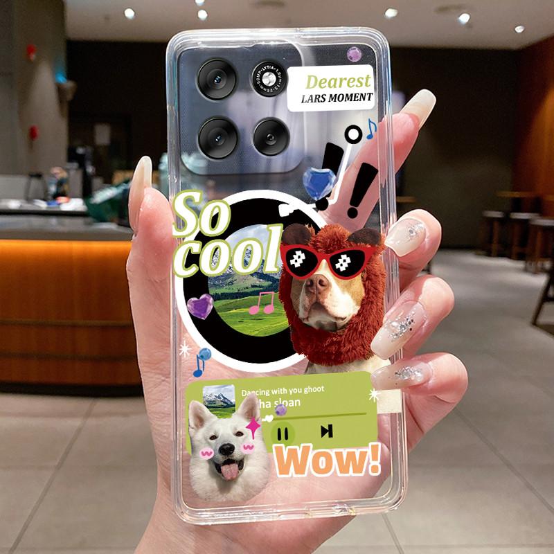 Phone Case For Motorola Moto G56 / Moto G66J / Moto G66Y 5G Butterfly Bow Protective Casing Transparent Soft Silicone TPU Cover