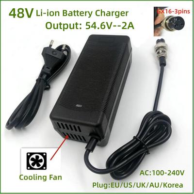 48V Charger Output 54.6V2A  Lithium Battery Charger for 48V Kugoo M4  Kugoo X1 M4 Pro Speedway Leger Mini 4 Pro