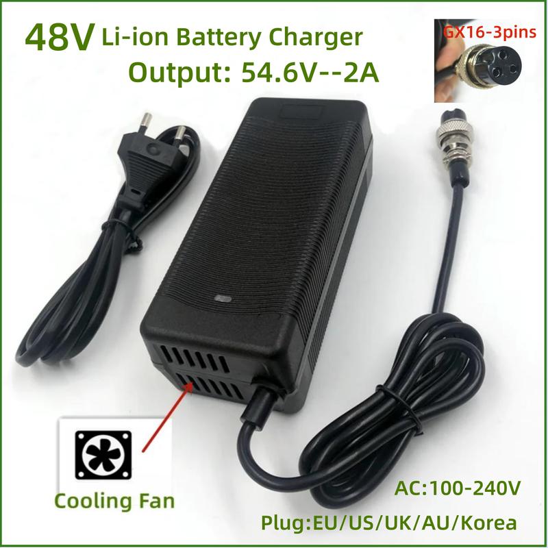 

48V Charger Output 54.6V2A Lithium Battery Charger for 48V Kugoo M4 kugoo X1 M4 Pro Speedway leger Mini 4 pro US