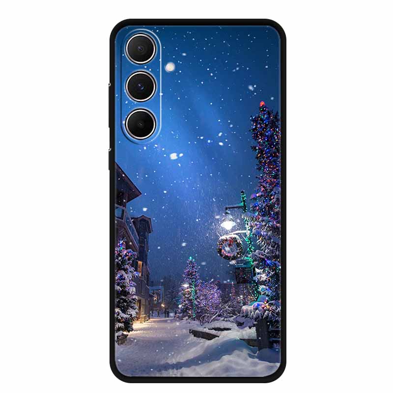 Christmas Phone Case For Samsung A17 5G 2025 Case Soft Black Silicone Bumper For GalaxyA17 17 5G TPU Coque Samsung Galaxy A17 5G