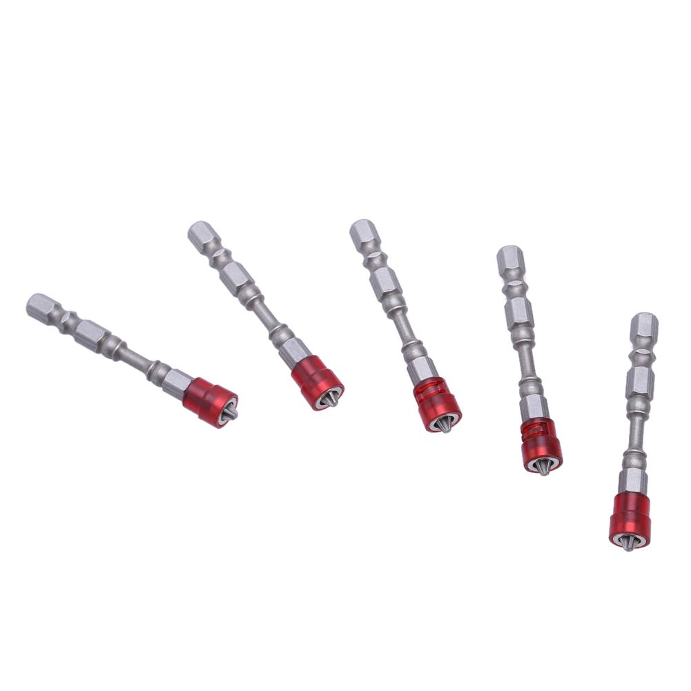 5Pcs Magnetic Screwdriver Bit Set 1/4Inch Hex Shank Cross-head Drill Phillips Screw Driver Electric Drill Power Tool Accessories