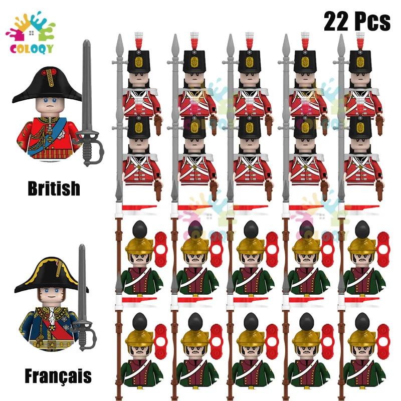 New Kids Toys Napoleonic Wars General Soldier Building Blocks Imperial Navy Mini Action Figures Toys For Kids Birthday Gifts