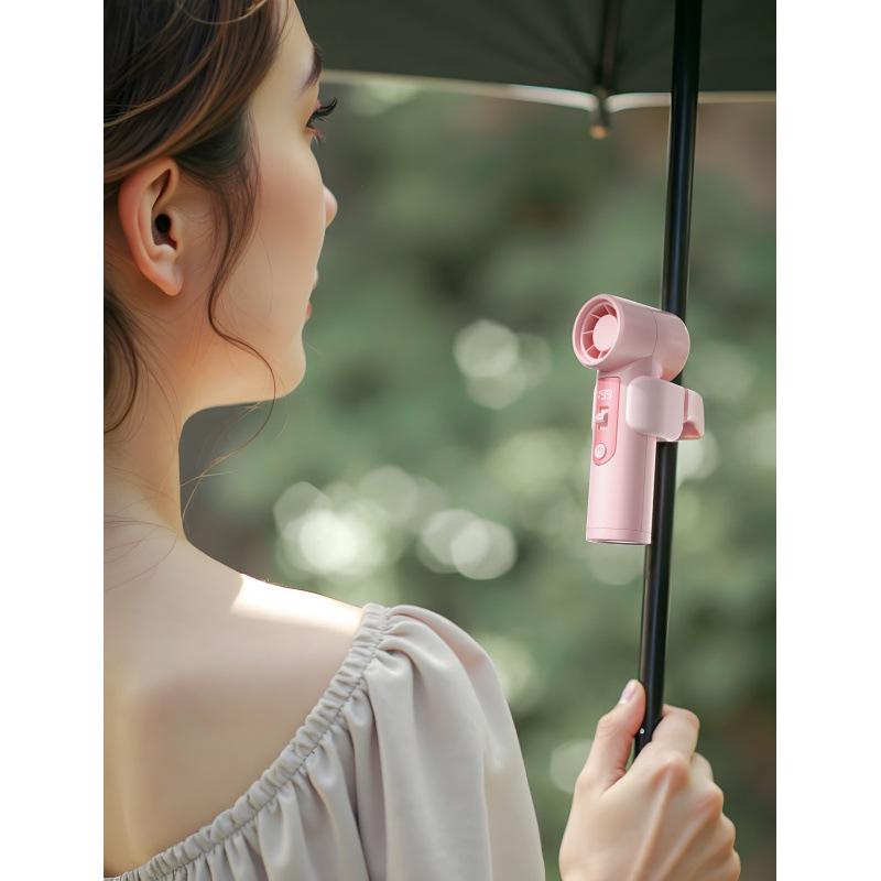 

High-Speed Handheld Neck-Hanging Mini Fan with USB Charging and Digital Display 48 x 37 x 120 mm