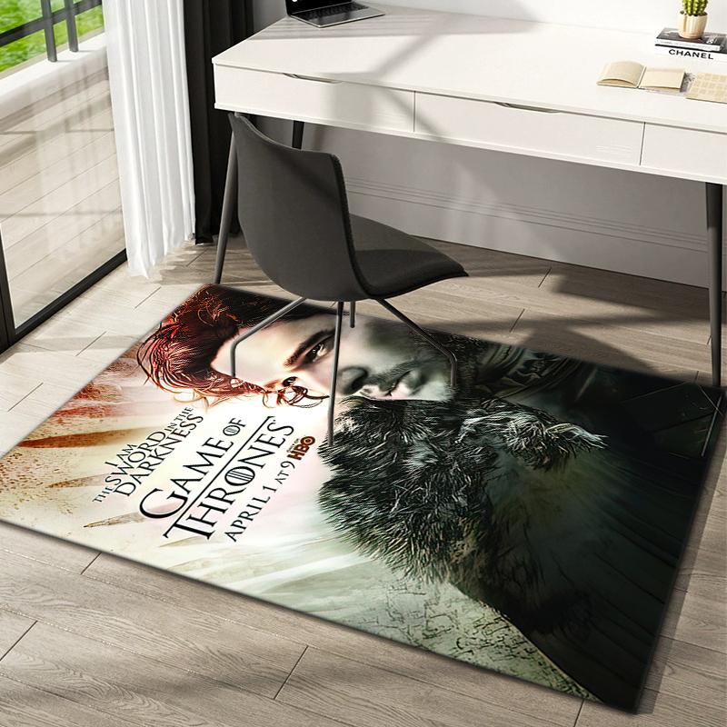 1Pc The Game Of Thrones Printed Rectangle Carpet, Home Door Mat, Outdoor Travel Protection Carpet A7