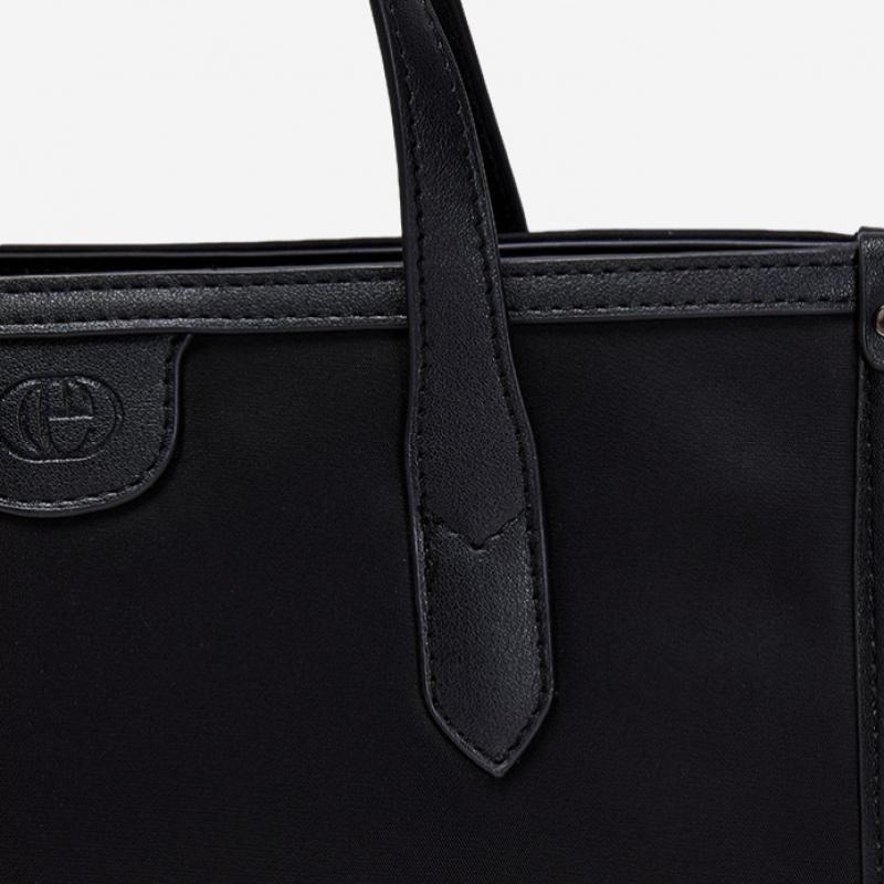 By ESquire Women S Rogy Nylon Square Tote Bag Black