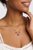 Colar Elegante com Pedras Roxas