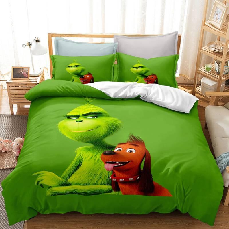 The Single Bedding Double Duvet Cover Pillowcase Cartoon Bedding Print