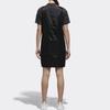 adidas Neo Women's Black Faux Two-Piece Printed Short-Sleeve Dress CZ1700