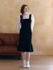 Fabric Seoul Sleeveless Semi Mermaid Dress_Black