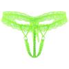 Pánské nylonové kalhotky G-string tanga Krajkové spodní prádlo T-back Shorts