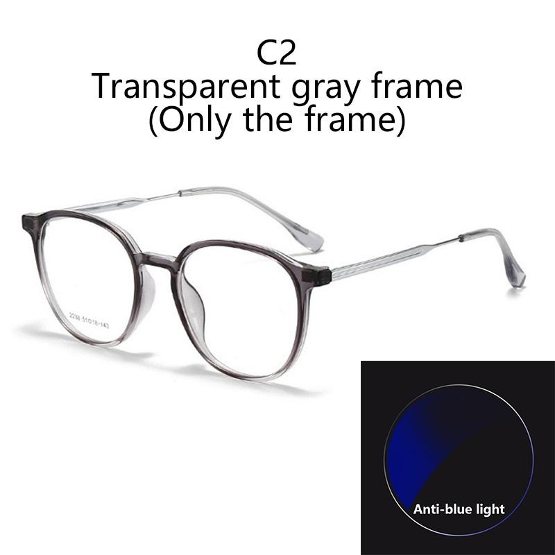 Myopia Prescription Oval Frame Glasses -0.5 to -600  Magnetic Sunglasses Clip Blue Light Blocking Shortsighted