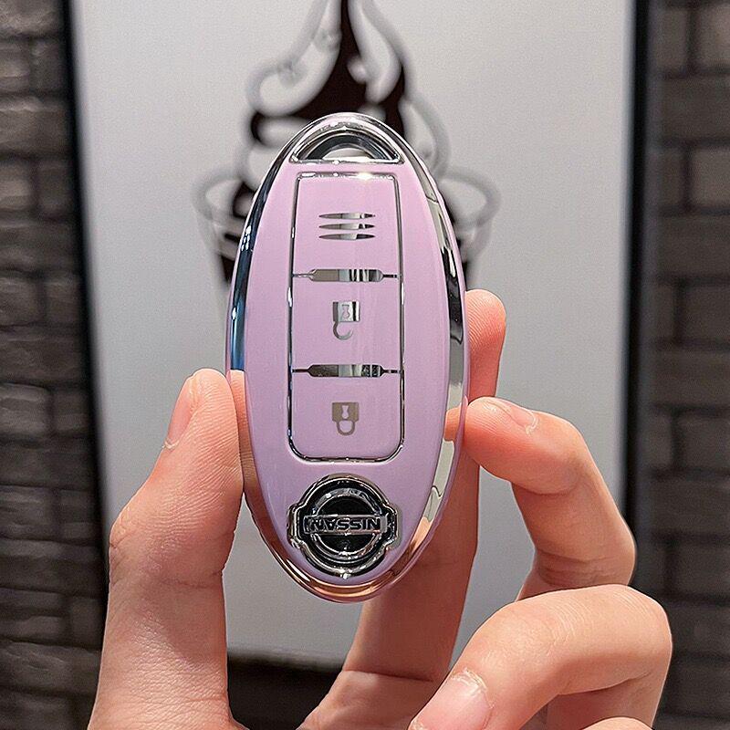 TPU Key Cover for Nissan Models: Sylphy, X-Trail, Teana, Qashqai, Tiida, Terra - Hot-Selling Car Shell.
