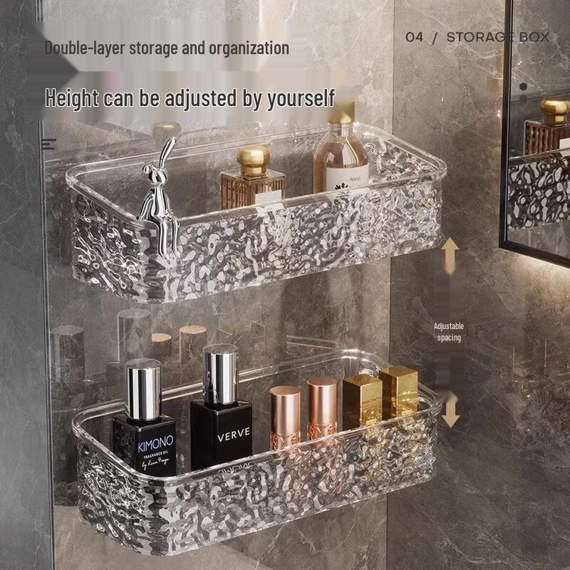 LIEI Suction Cup Wall-Mounted Bathroom Storage Shelf