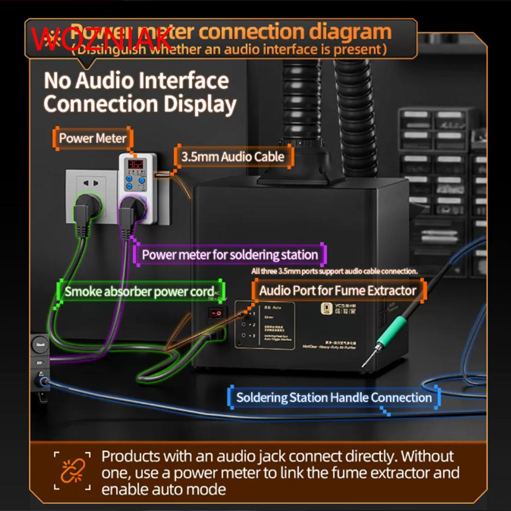 YCS Repair Home Powerful Air Purifier Smoking Device Mist Purifier Smoke Eliminator Welding Auxiliary Tools Repair ToolsYCS Repa
