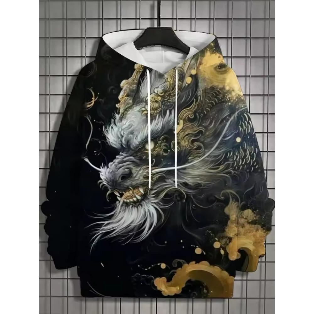 Japanese Samurai Ninja 3D Hoodie Pullover Jacket Cosplay Costume Anime 3D Sweatshirt Men's Casual Pullover